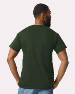 Gildan 2300 Unisex Ultra Cotton® Pocket T-Shirt – Forest Green (on model back)