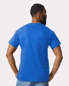 Gildan 2300 Unisex Ultra Cotton® Pocket T-Shirt – Royal (on model back)