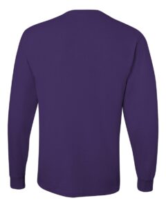 JERZEES 29LSR Unisex Dri-Power® Long Sleeve 50/50 T-Shirt – Deep Purple (back)