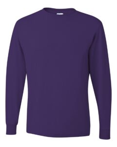 JERZEES 29LSR Unisex Dri-Power® Long Sleeve 50/50 T-Shirt – Deep Purple