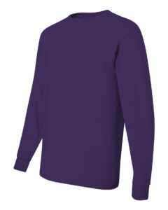 JERZEES 29LSR Unisex Dri-Power® Long Sleeve 50/50 T-Shirt – Deep Purple (side)