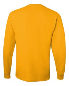JERZEES 29LSR Unisex Dri-Power® Long Sleeve 50/50 T-Shirt – Gold (back)