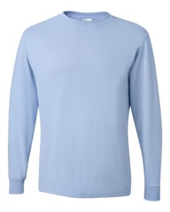 JERZEES 29LSR Unisex Dri-Power® Long Sleeve 50/50 T-Shirt – Light Blue