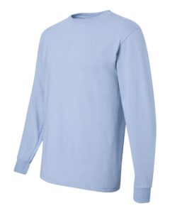 JERZEES 29LSR Unisex Dri-Power® Long Sleeve 50/50 T-Shirt – Light Blue (side)