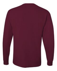 JERZEES 29LSR Unisex Dri-Power® Long Sleeve 50/50 T-Shirt – Maroon (back)