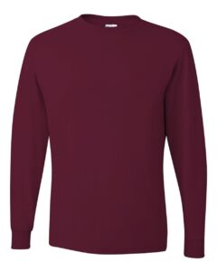 JERZEES 29LSR Unisex Dri-Power® Long Sleeve 50/50 T-Shirt – Maroon