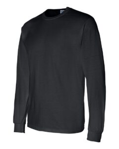 Gildan 8400 Unisex DryBlend® 50/50 Long Sleeve T-Shirt – Black (side)