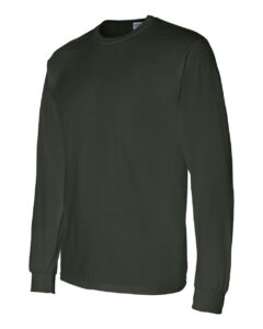 Gildan 8400 Unisex DryBlend® 50/50 Long Sleeve T-Shirt – Forest Green (side)