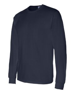 Gildan 8400 Unisex DryBlend® 50/50 Long Sleeve T-Shirt – Navy (side)