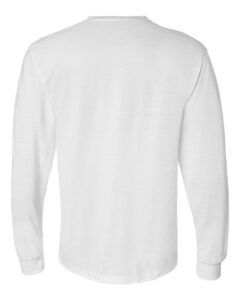 Gildan 8400 Unisex DryBlend® 50/50 Long Sleeve T-Shirt – White (back)