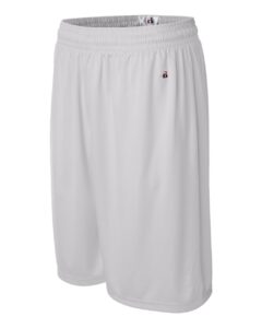 Badger 4109 Men’s B-Core 9″ Shorts – White (side)