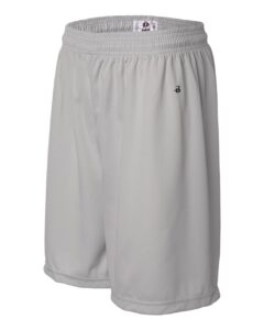 Badger 4107 Men’s B-Core 7″ Shorts – Silver (side)