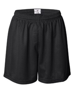 Badger 7216 Women’s Pro Mesh 5″ Solid Liner Shorts – Black