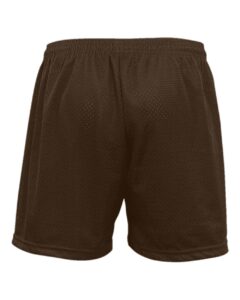 Badger 7216 Women’s Pro Mesh 5″ Solid Liner Shorts – Brown (back)