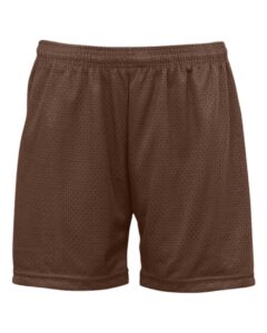 Badger 7216 Women’s Pro Mesh 5″ Solid Liner Shorts – Brown