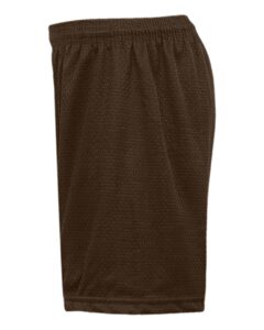 Badger 7216 Women’s Pro Mesh 5″ Solid Liner Shorts – Brown (side)