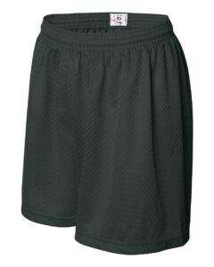 Badger 7216 Women’s Pro Mesh 5″ Solid Liner Shorts – Forest (side)