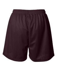 Badger 7216 Women’s Pro Mesh 5″ Solid Liner Shorts – Maroon (back)