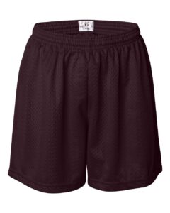 Badger 7216 Women’s Pro Mesh 5″ Solid Liner Shorts – Maroon