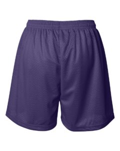 Badger 7216 Women’s Pro Mesh 5″ Solid Liner Shorts – Purple (back)