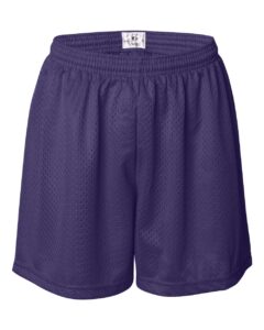 Badger 7216 Women’s Pro Mesh 5″ Solid Liner Shorts – Purple