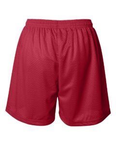 Badger 7216 Women’s Pro Mesh 5″ Solid Liner Shorts – Red (back)