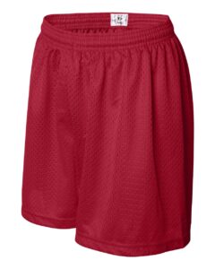 Badger 7216 Women’s Pro Mesh 5″ Solid Liner Shorts – Red (side)