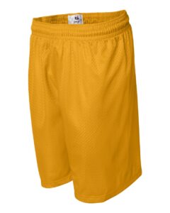 Badger 7207 Men’s Pro Mesh 7″ Shorts – Gold (side)