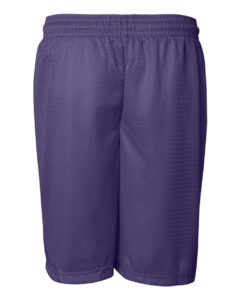 Badger 7207 Men’s Pro Mesh 7″ Shorts – Purple (back)