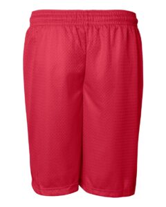 Badger 7207 Men’s Pro Mesh 7″ Shorts – Red (back)