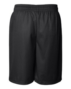 Badger 7209 Men’s Pro Mesh 9″ Shorts – Black (back)