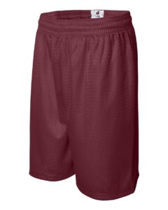 Badger 7209 Men’s Pro Mesh 9″ Shorts – Cardinal (side)