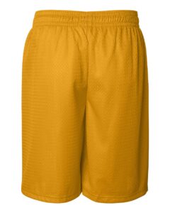 Badger 7209 Men’s Pro Mesh 9″ Shorts – Gold (back)