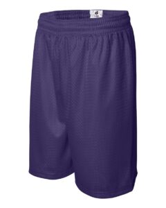 Badger 7209 Men’s Pro Mesh 9″ Shorts – Purple (side)