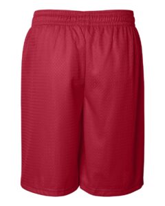 Badger 7209 Men’s Pro Mesh 9″ Shorts – Red (back)