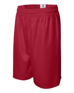 Badger 7209 Men’s Pro Mesh 9″ Shorts – Red (side)