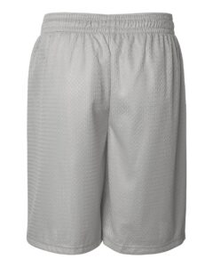 Badger 7209 Men’s Pro Mesh 9″ Shorts – Silver (back)