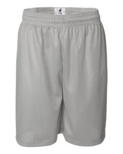 Badger 7209 Men’s Pro Mesh 9″ Shorts – Silver