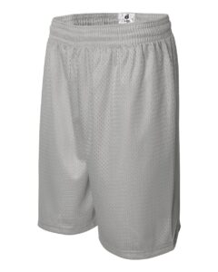 Badger 7209 Men’s Pro Mesh 9″ Shorts – Silver (side)