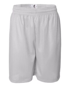 Badger 7209 Men’s Pro Mesh 9″ Shorts – White