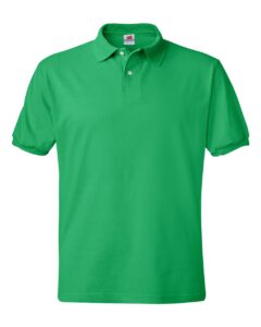 Hanes 054X Unisex EcoSmart® Jersey Polo – Kelly