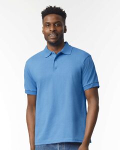 Gildan 8800 Unisex DryBlend® Polo – Carolina Blue (on model)