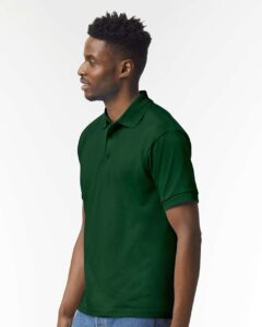 Gildan 8800 Unisex DryBlend® Polo – Forest Green (on model side)