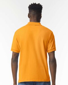 Gildan 8800 Unisex DryBlend® Polo – Gold (on model back)