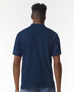Gildan 8800 Unisex DryBlend® Polo – Navy (on model back)