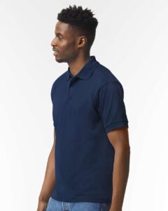 Gildan 8800 Unisex DryBlend® Polo – Navy (on model side)
