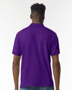 Gildan 8800 Unisex DryBlend® Polo – Purple (on model back)
