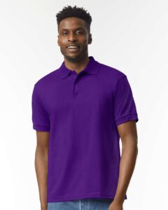 Gildan 8800 Unisex DryBlend® Polo – Purple (on model)