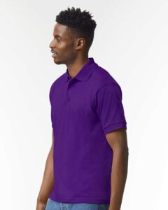 Gildan 8800 Unisex DryBlend® Polo – Purple (on model side)