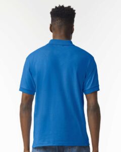 Gildan 8800 Unisex DryBlend® Polo – Royal (on model back)